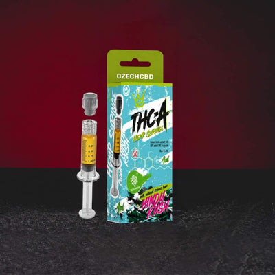 Seringă Kratom World THA 1ml Hindu Kush - extract premium de cânepă cu izolat natural de THA și profil terpenic pământos