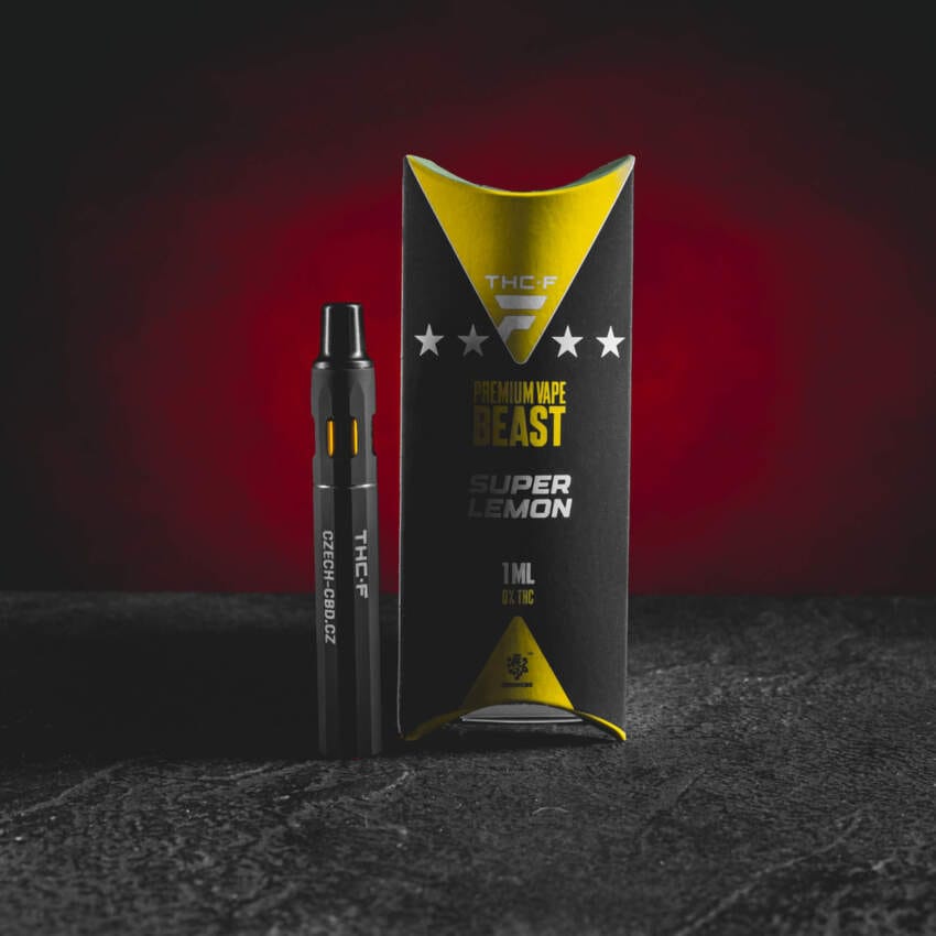 THF Beast Vape de unică folosință Kratom World Super Lemon cu aromă de lămâie și profil energizant