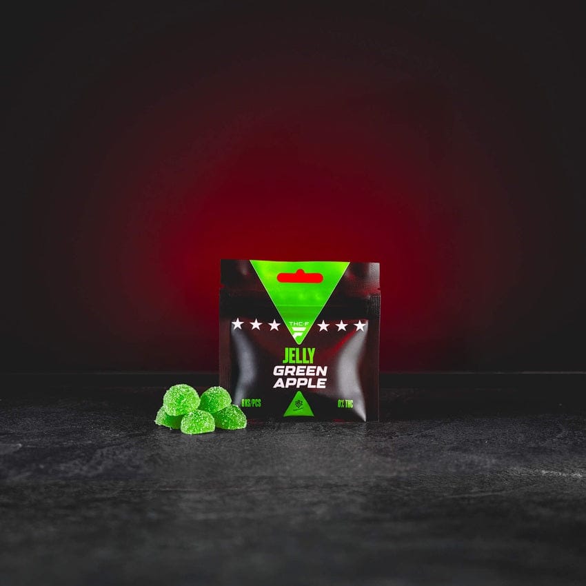 THF Jelly Green Apple Kratom World, jeleu de colecție cu aromă acrișoară de măr verde