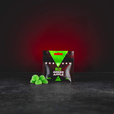 THF Jelly Green Apple Kratom World, jeleu de colecție cu aromă acrișoară de măr verde