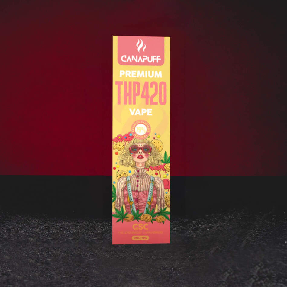 THP420 Vape Pen 79% 1ml Kratom World GSC Girl Scout Cookies cu profil kush-cookie și aromă premium