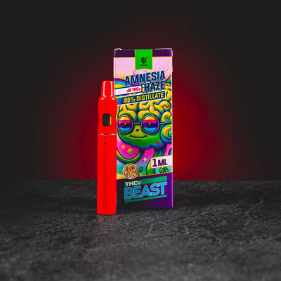 THV Beast Vape Amnesia Haze Kratom World, vape cu aromă Amnesia Haze pentru chill și euforie