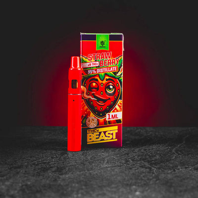 THV Beast Vape Strawberry Kratom World, vape cu aromă de căpșuni pentru chill și euforie