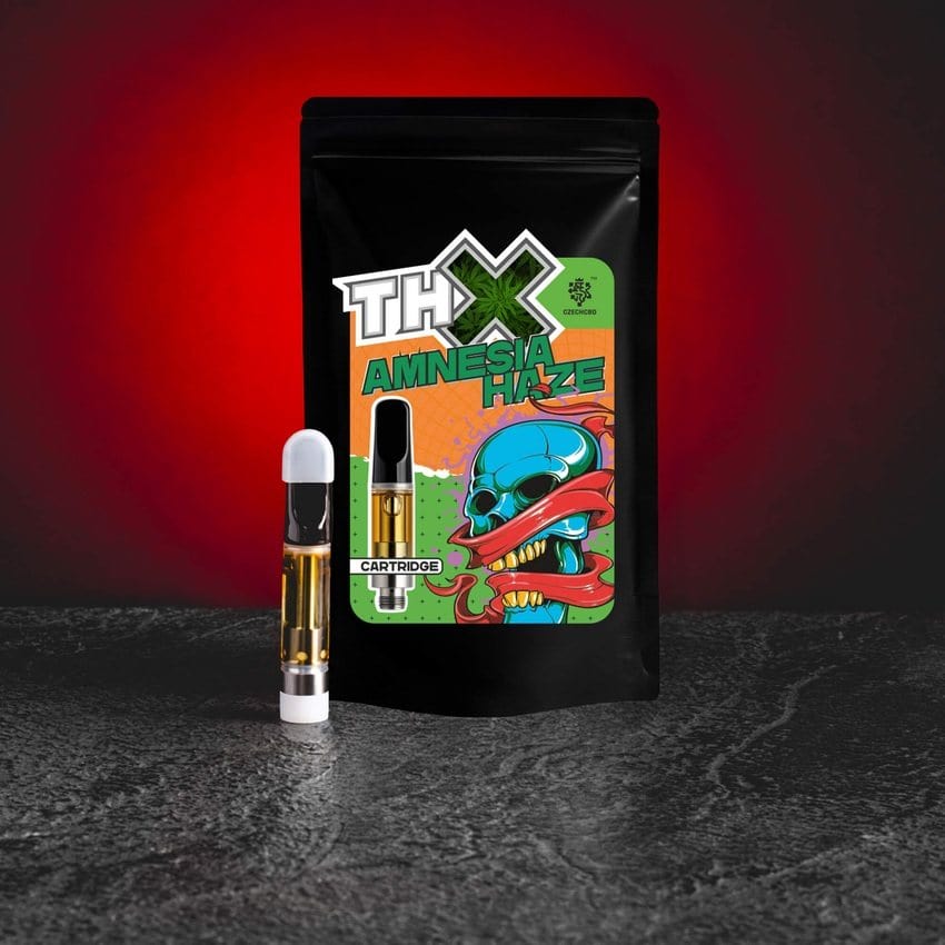 THX Cartridge Amnesia Haze Kratom World, cartridge cu CBC, CBD, CBG, CBN și CBDP cu aromă Amnesia Haze