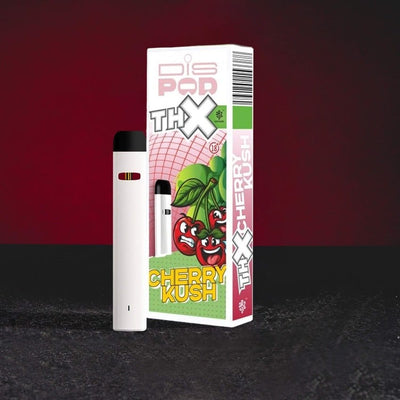 THX Dispod Cherry Kush Kratom World, dispozitiv cu CBC, CBD, CBG, CBN și CBDP cu aromă Cherry Kush
