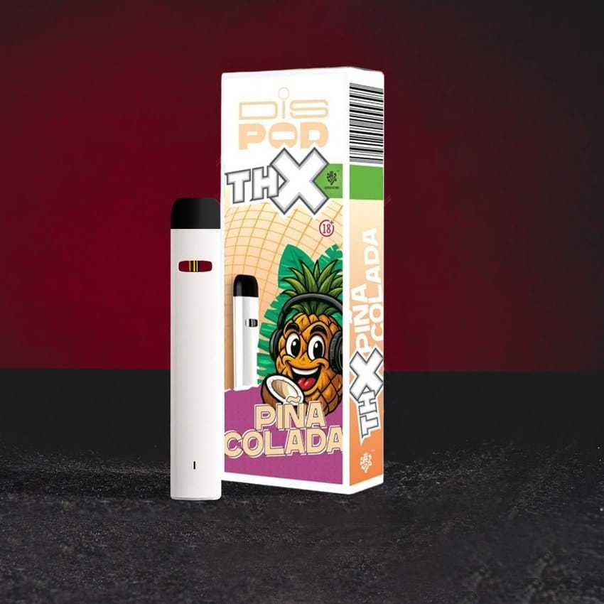 THX Dispod Pina Colada Kratom World, dispozitiv cu CBC, CBD, CBG, CBN și CBDP cu aromă Pina Colada