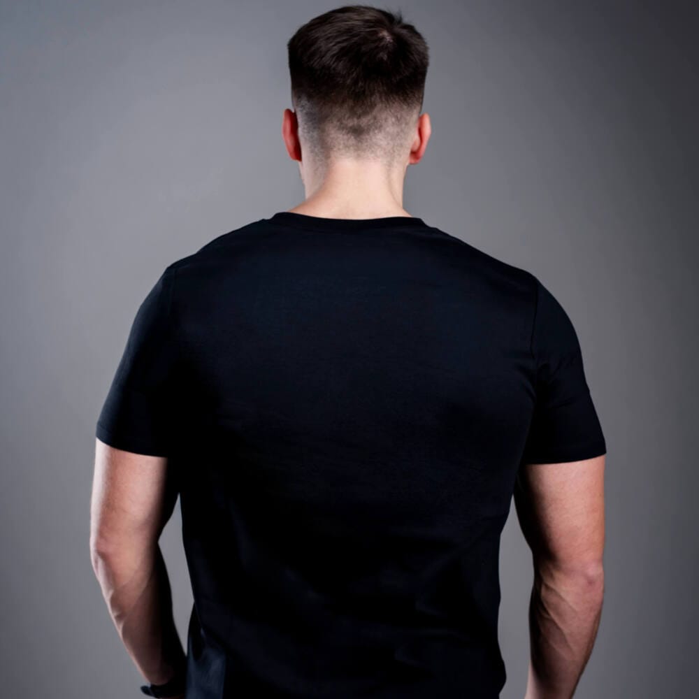 Tricou pentru bărbați negru Kratom World Damn Bro Go Buy Kava Kava, merch streetwear pentru iubitorii de kratom, partea din spate