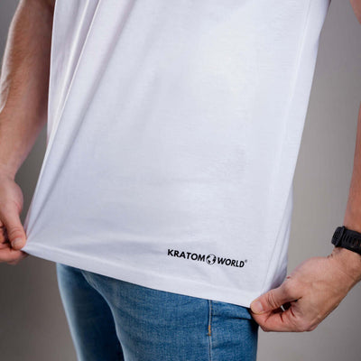 Tricou pentru bărbați Kratom World Damn Bro Go Buy Kratom, merch streetwear pentru iubitorii de kratom, detaliu de aproape