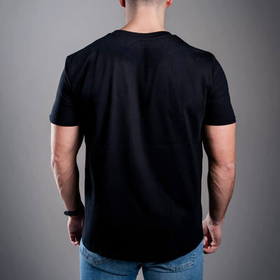 Tricou pentru bărbați negru Kratom World Kratom Verified, merch streetwear pentru iubitorii de kratom, partea din spate
