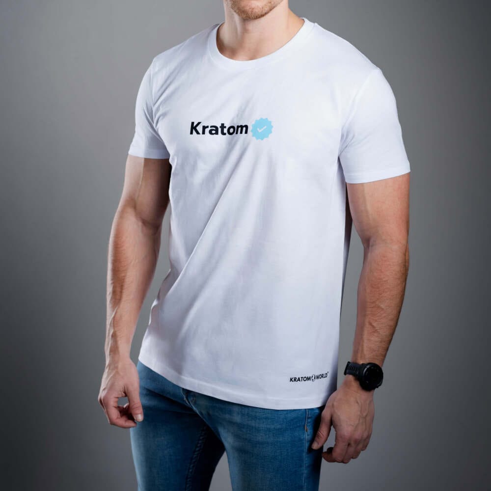 Tricou pentru bărbați Kratom World Kratom Verified, merch streetwear pentru iubitorii de kratom