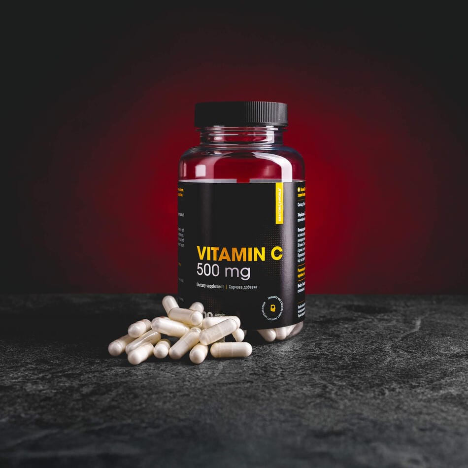 Vitamina C Kratom World, 100 capsule de 500mg pentru susținerea imunității, colagenului și pielii sănătoase