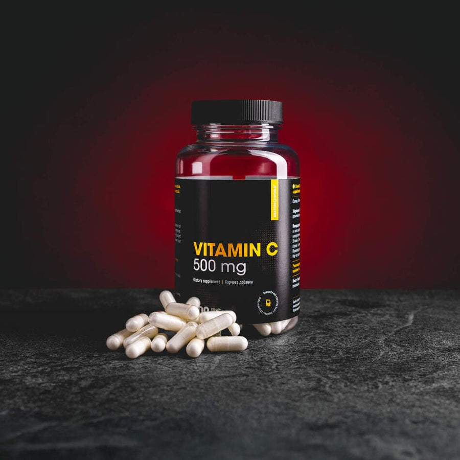 Vitamina C Kratom World, 100 capsule de 500mg pentru susținerea imunității, colagenului și pielii sănătoase